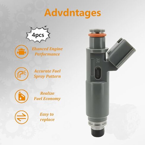 "Upgrade Set Of 4 Fuel Injectors 12 Holes 4Pcs,Compatible with 2002-2003 Toyota Camry Solara,01-03 Highlander Rav4, 2.0L 2.4 L4 Engine, Replace# 23250-0H010 23209-28020 in Saudi Arabia