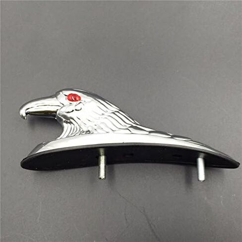 XKMT-Chrome Front Fender Bonnet Eagle Head with Red Eyes [B01B269DYY] in Saudi Arabia