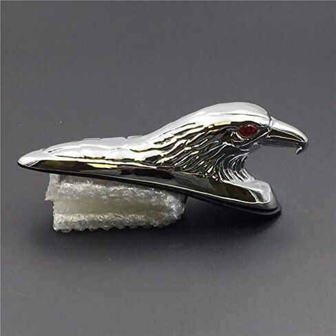 XKMT-Chrome Front Fender Bonnet Eagle Head with Red Eyes [B01B269DYY] in Saudi Arabia