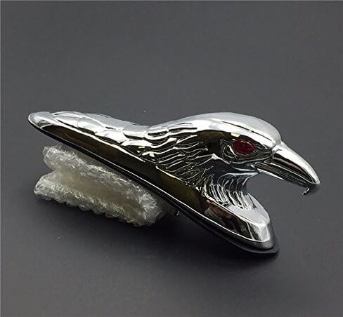 XKMT-Chrome Front Fender Bonnet Eagle Head with Red Eyes [B01B269DYY] in Saudi Arabia