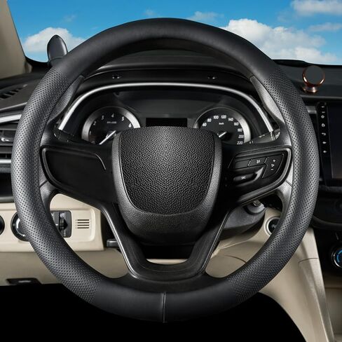 Car Steering Wheel Cover for Chevy Silverado Colorado Equinox Trax Traverse Blazer Malibu mpala Tahoe Suburban City Express, Universal Standard Size 14.5-15 inch Black Car Wheel Protector in Kuwait