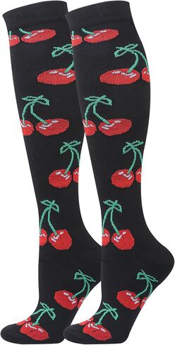 Compression Socks for Women - Knee High Graduated Compression Support Circulation Sockings for Flying Nurses Travel in Saudi Arabia