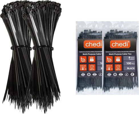 روابط كابل بسحاب 6 بوصات بيضاء، 100 حزمة، متعددة الأغراض، روابط كابلات شفافة بقوة شد 40 رطل، لفافات ربط كابل طبيعية، قفل ذاتي، روابط بلاستيكية ممتازة، للاستخدام الداخلي والخارجي in Kuwait