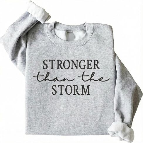 Stronger Than The Storm Crewneck Sweater | Premium Pullover Sweatshirt for Men & Women in Saudi Arabia