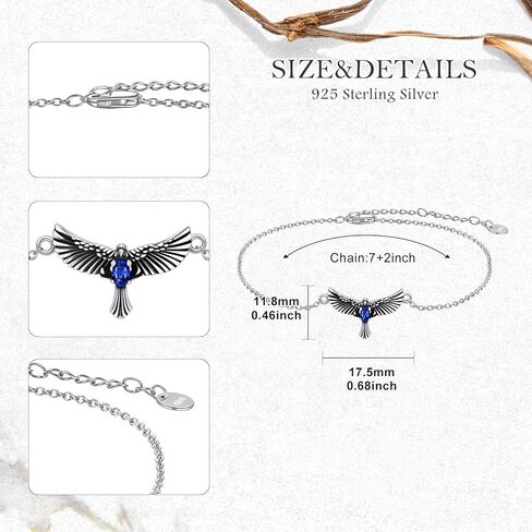 LONAGO Eagle Bracelet for Women 925 Sterling Silver Hawk Link Bracelet in Saudi Arabia