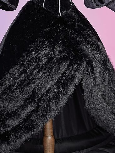 miccostumes Women's Costume Elf Cosplay Black Dress with Headscarf Sleeves and Ears in Saudi Arabia