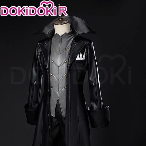 كيرا كيرا أنيمي تأثيري حلي Doki-R معطف قوطي موحد المهوس معركة البدلة السوداء الكاحل طول زي الهالوين in Saudi Arabia