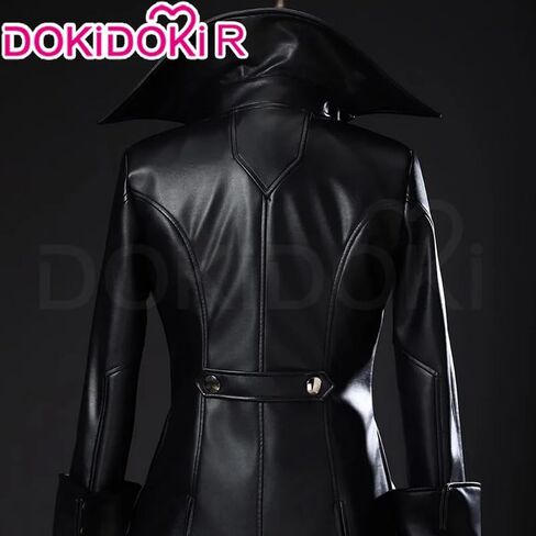 كيرا كيرا أنيمي تأثيري حلي Doki-R معطف قوطي موحد المهوس معركة البدلة السوداء الكاحل طول زي الهالوين in Saudi Arabia