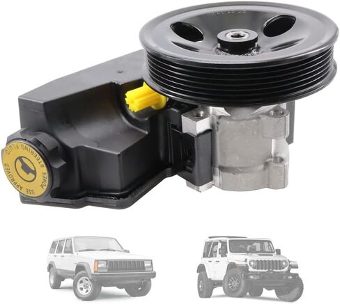 تناسب جيب شيروكي 1996-2001، رانجلر 1997-2003، TJ 1997-2003 4.0L، مضخة توجيه كهربائية مع بكرة، مضخة توجيه هيدروليكية، تحل محل 52087871 86-00274 in Kuwait