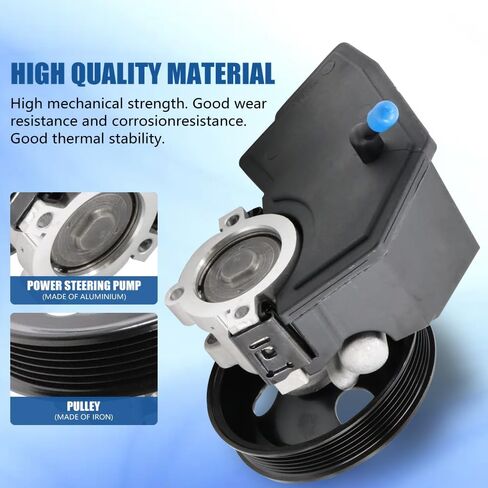 تناسب جيب شيروكي 1996-2001، رانجلر 1997-2003، TJ 1997-2003 4.0L، مضخة توجيه كهربائية مع بكرة، مضخة توجيه هيدروليكية، تحل محل 52087871 86-00274 in Kuwait