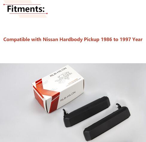 RLB-HILON 1Pair Front Exterior Door Handle Compatible with Nissan Navara D21 Hardbody Pickup 1986 to 1997 Year, Black Color in Saudi Arabia