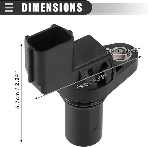 Motoforti CPS Sensor, Engine Camshaft Position Sensor, for Mitsubishi Lancer 2004-2006, ABS, Metal, No.33220-63J10, Black in Saudi Arabia