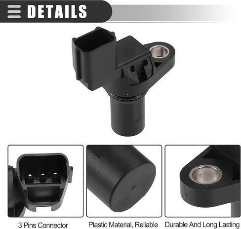 Motoforti CPS Sensor, Engine Camshaft Position Sensor, for Mitsubishi Lancer 2004-2006, ABS, Metal, No.33220-63J10, Black in Saudi Arabia