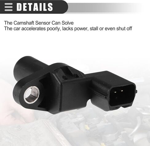 Motoforti CPS Sensor, Engine Camshaft Position Sensor, for Mitsubishi Lancer 2004-2006, ABS, Metal, No.33220-63J10, Black in Saudi Arabia