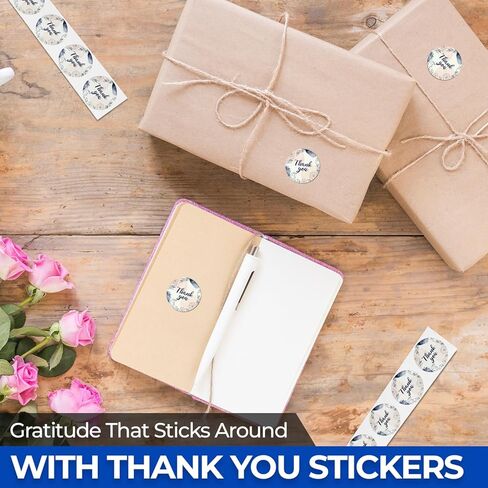 StickerJet Thank You Stickers Roll – 2"x2" Round Labels, 500 Stickers– Easy Peel & Stick, Premium Paper, Made in USA – Self-Adhesive for Packaging, Envelopes, and Gifts in Kuwait