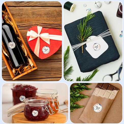 StickerJet Thank You Stickers Roll – 2"x2" Round Labels, 500 Stickers– Easy Peel & Stick, Premium Paper, Made in USA – Self-Adhesive for Packaging, Envelopes, and Gifts in Kuwait