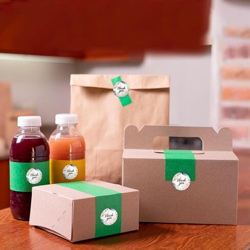 StickerJet Thank You Stickers Roll – 2"x2" Round Labels, 500 Stickers– Easy Peel & Stick, Premium Paper, Made in USA – Self-Adhesive for Packaging, Envelopes, and Gifts in Kuwait