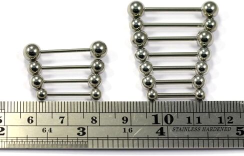 G23 Garde Titanium 14 Gauge Straight Barbell with Ball Tongue Piercing Ring Body jewelry in Saudi Arabia