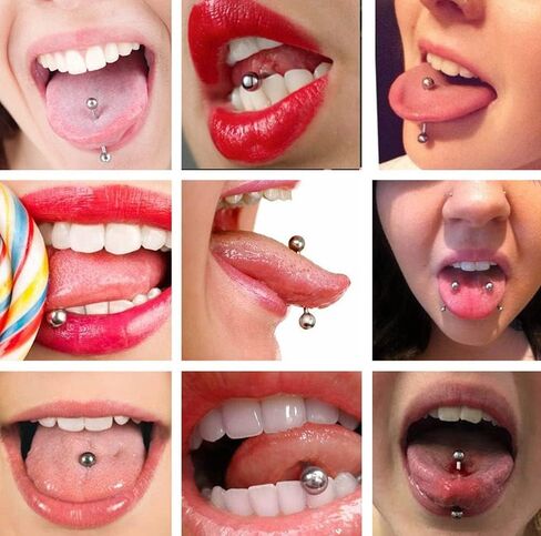 G23 Garde Titanium 14 Gauge Straight Barbell with Ball Tongue Piercing Ring Body jewelry in Saudi Arabia