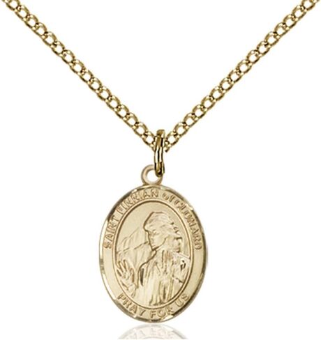 Bonyak Jewelry St. Finnian of Clonard Hand-Crafted Oval Medal Pendant in 14kt Yellow Gold-Filled in Saudi Arabia