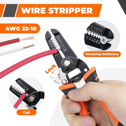 مجموعة أدوات تجعيد الطاقة الشمسية مكونة من 30 قطعة - أداة تجعيد، وقشارة أسلاك، و25 زوجًا من موصلات الطاقة الشمسية، وحقيبة سفر، ومفتاحي ربط لتجميع كابلات الألواح الشمسية in Kuwait