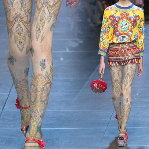 Fashion Show Women's Patterned Tights with Designs Vintage Ethnic Tattoo Pantyhose Velvet Stockings in Saudi Arabia