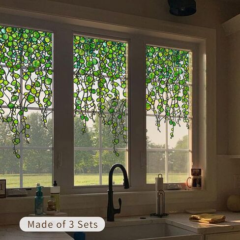 Original Hand Drawn Stained Glass Floral Window Hanging Clings in Kuwait