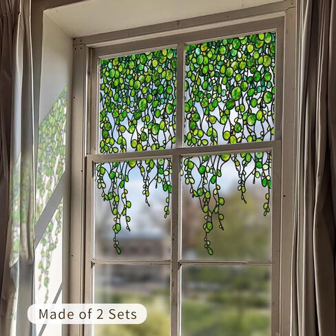 Original Hand Drawn Stained Glass Floral Window Hanging Clings in Kuwait