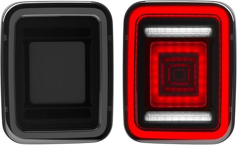 LED Tail Lights Assembly compatible with Jeep Gladiator JT 2020-2025 Accessories, Rear Brake Stop Lights Turn Signal Reverse Lights 2021 2022 2023 2024, Black Housing Smoke Lens, Pair in Saudi Arabia
