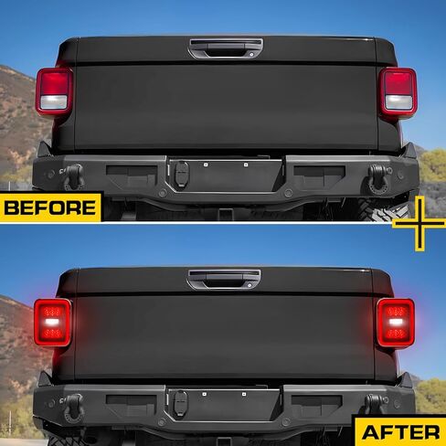 LED Tail Lights Assembly compatible with Jeep Gladiator JT 2020-2025 Accessories, Rear Brake Stop Lights Turn Signal Reverse Lights 2021 2022 2023 2024, Black Housing Smoke Lens, Pair in Saudi Arabia