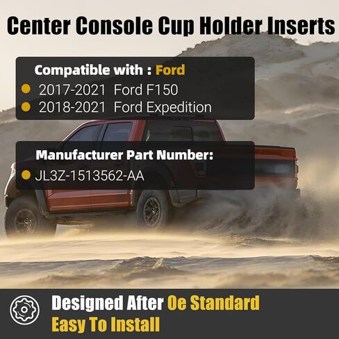 2 قطعة حامل أكواب وحدة التحكم المركزية متوافق مع Ford F150 2017 2018 2019 2020 2021، Ford Expedition 2018 2019 2020 2021 استبدال JL3Z-1513562-AA in Kuwait