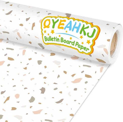 Qyeahkj 17.7in x 20ft Bulletin Board Paper Roll Bulletin Board Background Paper Fade Resistant Classroom Decoration Poster Art Craft Home Wall Education Decor Supplies Patterned Wood Grain in Saudi Arabia