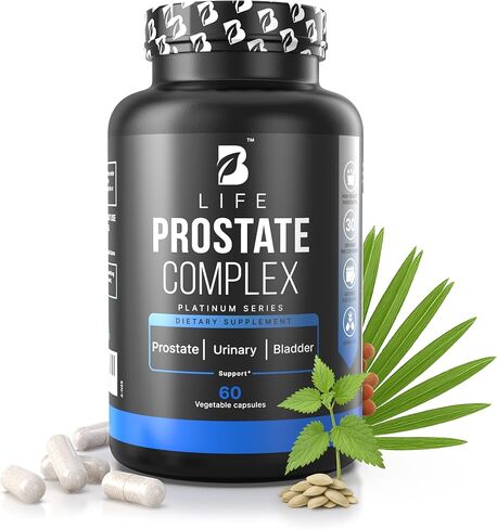 Prostate Supplement for Men 180 Caps with Saw Palmetto, Pumpkin Seeds Extract, Stinging Nettle. B Life Prostate Complex (Prostate Platinum) in Kuwait