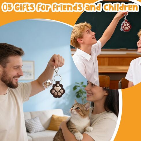 3 قطع من سلسلة مفاتيح مخالب لشعر الكلب مع مجلد صور، حامل مفاتيح لجمع جلد على شكل شعر قط كلب، سلسلة مفاتيح مصنوعة يدويًا كهدية تذكارية للحيوانات الأليفة (إطار 25 مم × 35 مم) in Kuwait