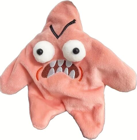 Grumpy Starfish Plush Pendant Kicking Starfish Doll Funny Backpack Charm Cute Schoolbag Keychain Ornament for Teens in Saudi Arabia