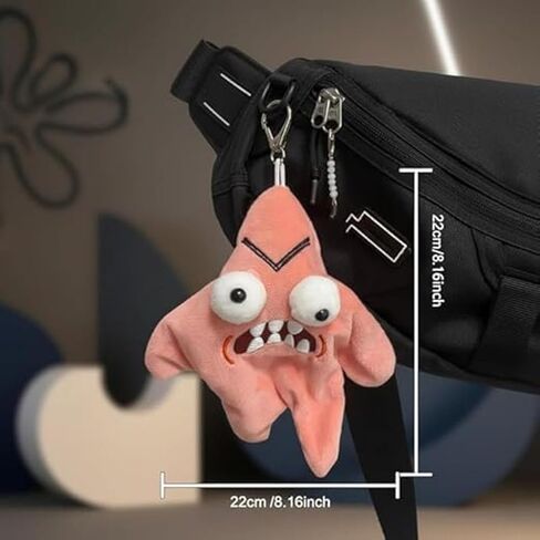 غاضب نجم البحر أفخم قلادة ركل نجم البحر دمية مضحك على ظهره سحر لطيف المدرسية المفاتيح حلية للمراهقين in Kuwait