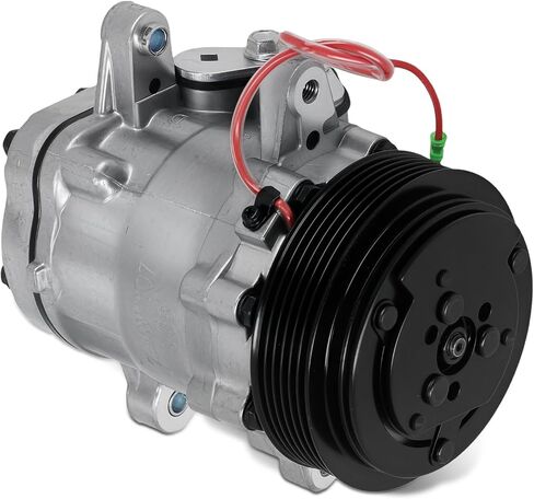 maXpeedingrods A/C Compressor with Clutch for Sanden SD7 Style 6-Groove Serpentine Belt Black HC5005BK in Saudi Arabia
