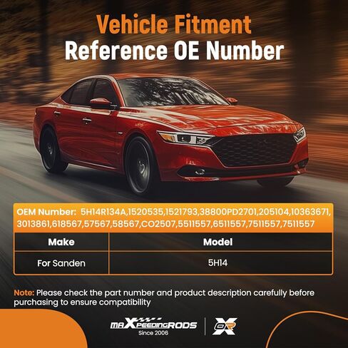 ضاغط مكيف هواء عالمي من maxpeedingrods مع قابض مناسب لساندن 508، حزام أفعواني 8 أخدود، ألومنيوم in Saudi Arabia