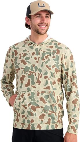 HUK Men's Leeward Fleece Hoodie, Lightweight, Warm, and Comfortable Pullover for Fishing and Outdoor Adventures in Saudi Arabia