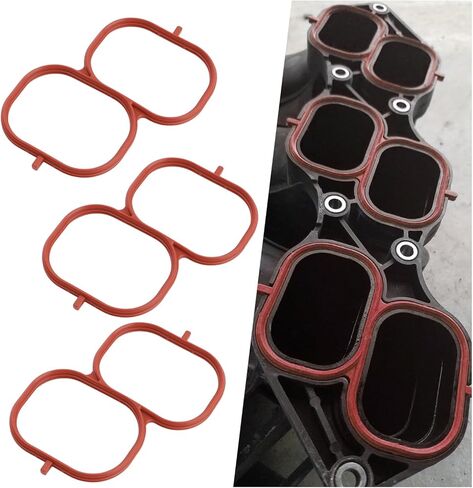 3PCS Silicone Intakes Plenum Gasket,Professional Intake Gasket Compatiable with Lexus ES350 RX350,Toyota Camry RAV4,OEM#037-4886 Intake Manifold Gaskets Set Car Accessories in Kuwait