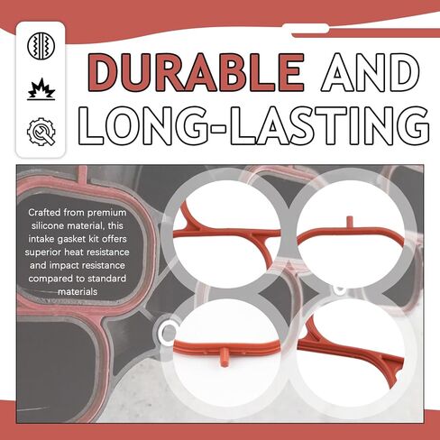 3PCS Silicone Intakes Plenum Gasket,Professional Intake Gasket Compatiable with Lexus ES350 RX350,Toyota Camry RAV4,OEM#037-4886 Intake Manifold Gaskets Set Car Accessories in Kuwait