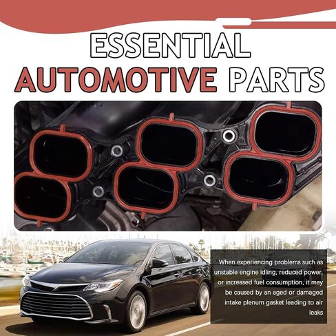 3PCS Silicone Intakes Plenum Gasket,Professional Intake Gasket Compatiable with Lexus ES350 RX350,Toyota Camry RAV4,OEM#037-4886 Intake Manifold Gaskets Set Car Accessories in Kuwait