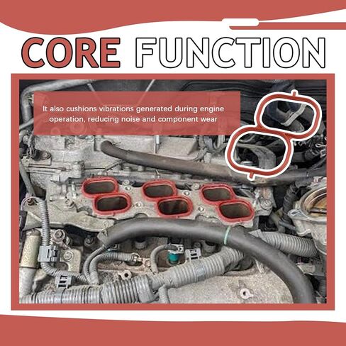 3PCS Silicone Intakes Plenum Gasket,Professional Intake Gasket Compatiable with Lexus ES350 RX350,Toyota Camry RAV4,OEM#037-4886 Intake Manifold Gaskets Set Car Accessories in Kuwait