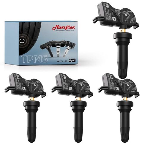 مستشعر ضغط الإطارات Marsflex TPMS - مناسب لسيارة Jeep Compass Renegade Dodge Durango Chrysler Fiat، نظام مراقبة ضغط الإطارات 433 ميجاهرتز، مجموعة من 4 قطع، بديل OE 68313387AB 68252493AB 68313387AA in Saudi Arabia