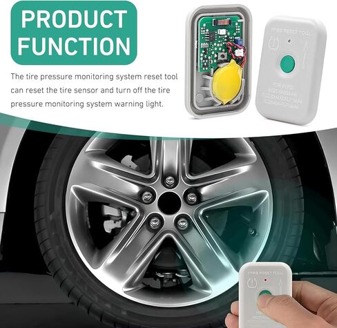 أداة برمجة TPMS للسيارة، جهاز محمول لإعادة ضبط ضغط الإطارات، أداة تنشيط الإطارات OEM # 8C2T-1A203-AB، متوافقة مع Ford F-150 Mustang Edge Escape Expedition Fiesta Ranger Taurus (أبيض) in Saudi Arabia