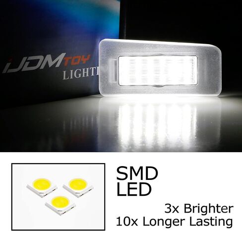 مجموعة إضاءة لوحة ترخيص LED كاملة 3 وات من iJDMTOY OEM-Fit متوافقة مع 2011-16 Hyundai Elantra Sedan و11-18 Kia Forte Sedan، مدعومة بـ 18-SMD Xenon White LED in Kuwait