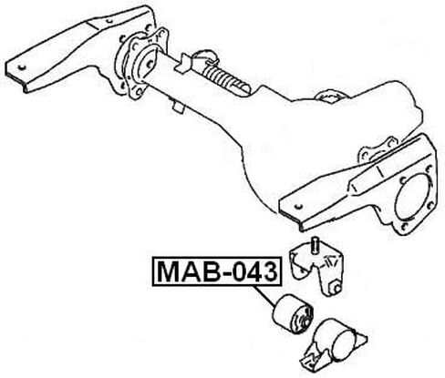 Mb430694 - Arm Bushing (for Front Differential Mount) For Mitsubishi - Febest in Saudi Arabia