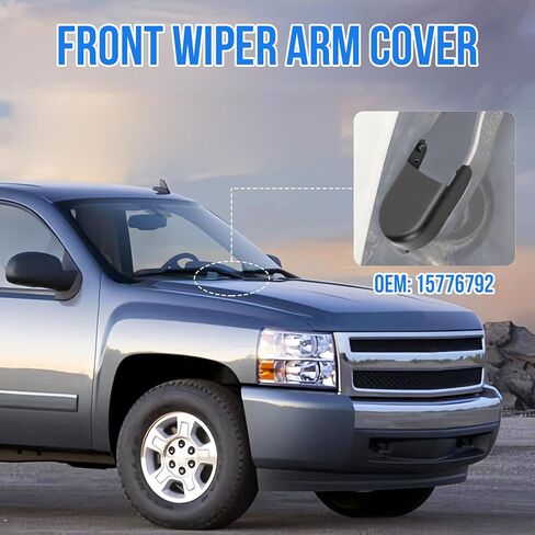 POCREATION Front Wiper Arm Cover, Black, Windshield Wiper Nut Cover for 1500 2007-2019, 2500 HD, 3500 HD in Saudi Arabia