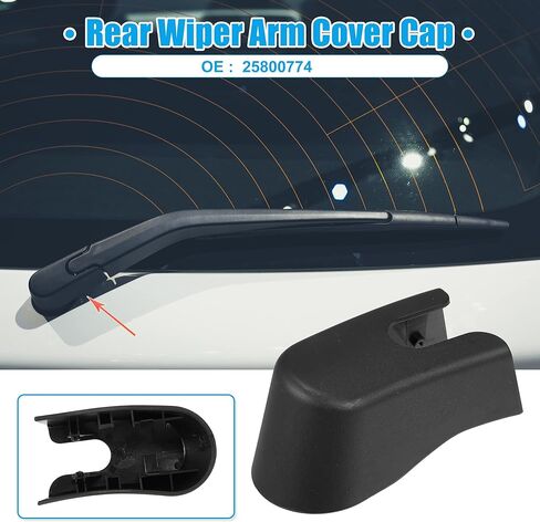 ACROPIX غطاء ذراع ممسحة الزجاج الأمامي الخلفي للسيارة من ACROPIX مناسب لجيب Buick - عبوة من قطعة واحدة باللون الأسود in Saudi Arabia