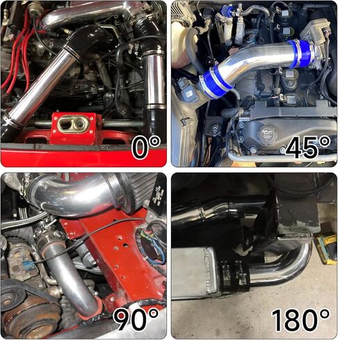 45 درجة 127 مللي متر 5 بوصة من الألومنيوم المبرد مدخل الأنابيب أنبوب خرطوم in Kuwait